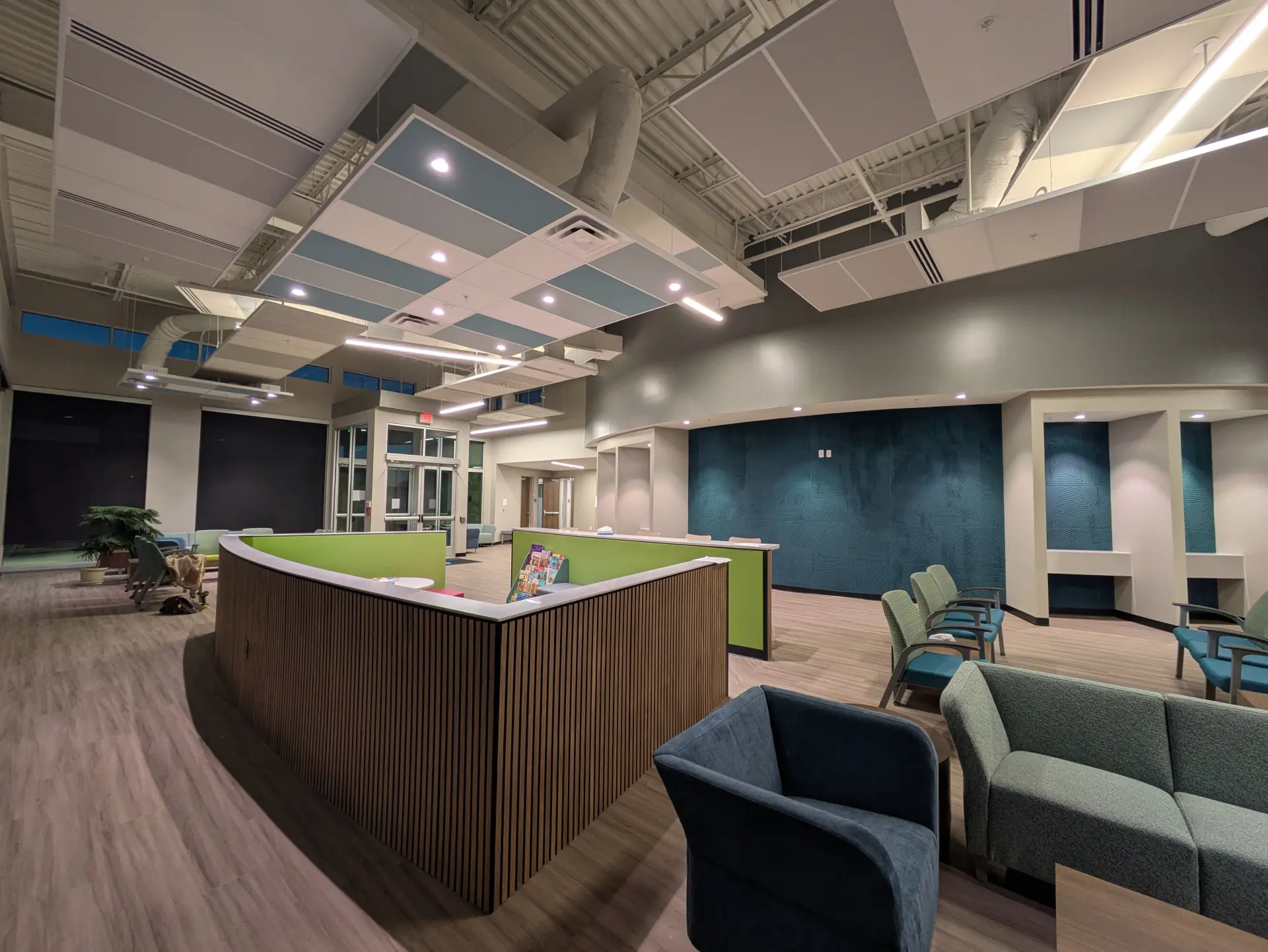 Lobby of the Arisa Health Jane Hunt Clinic in Rogers, Arkansas