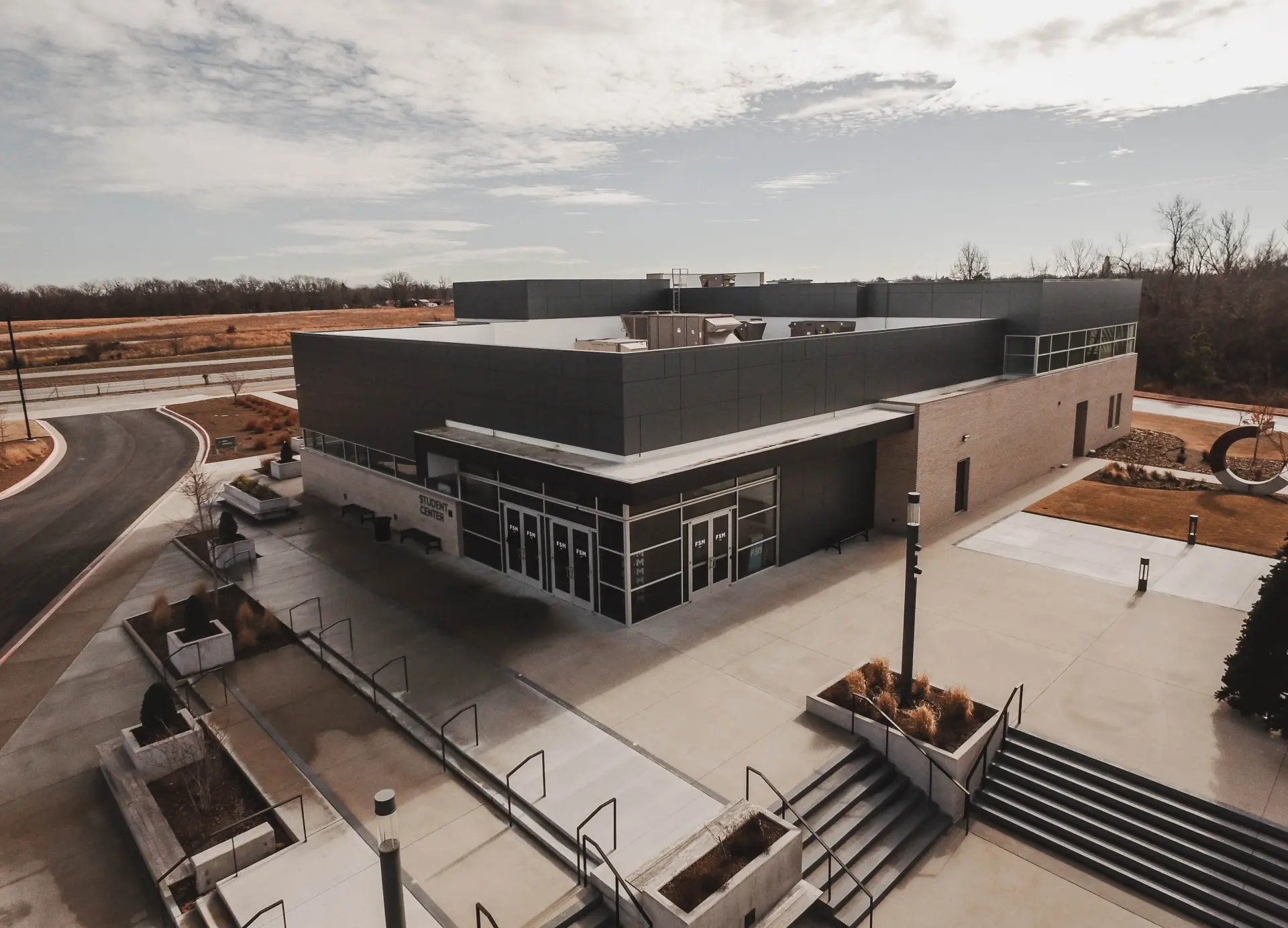 Fellowship Bible Church student center aerial